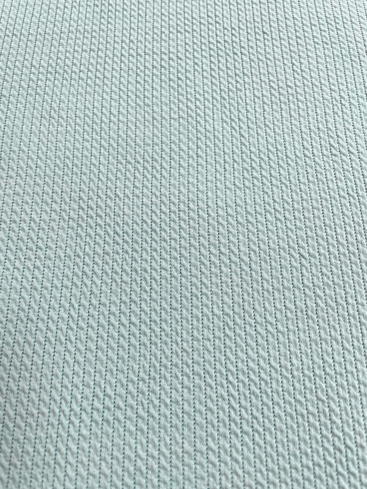 Jersey uni mit Strickmuster  meer grün